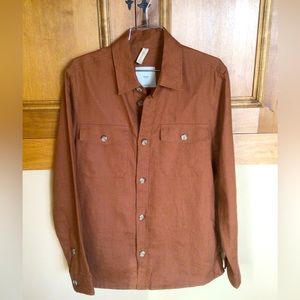 Mango Men’s M  Ming Man sustainable Linen button down